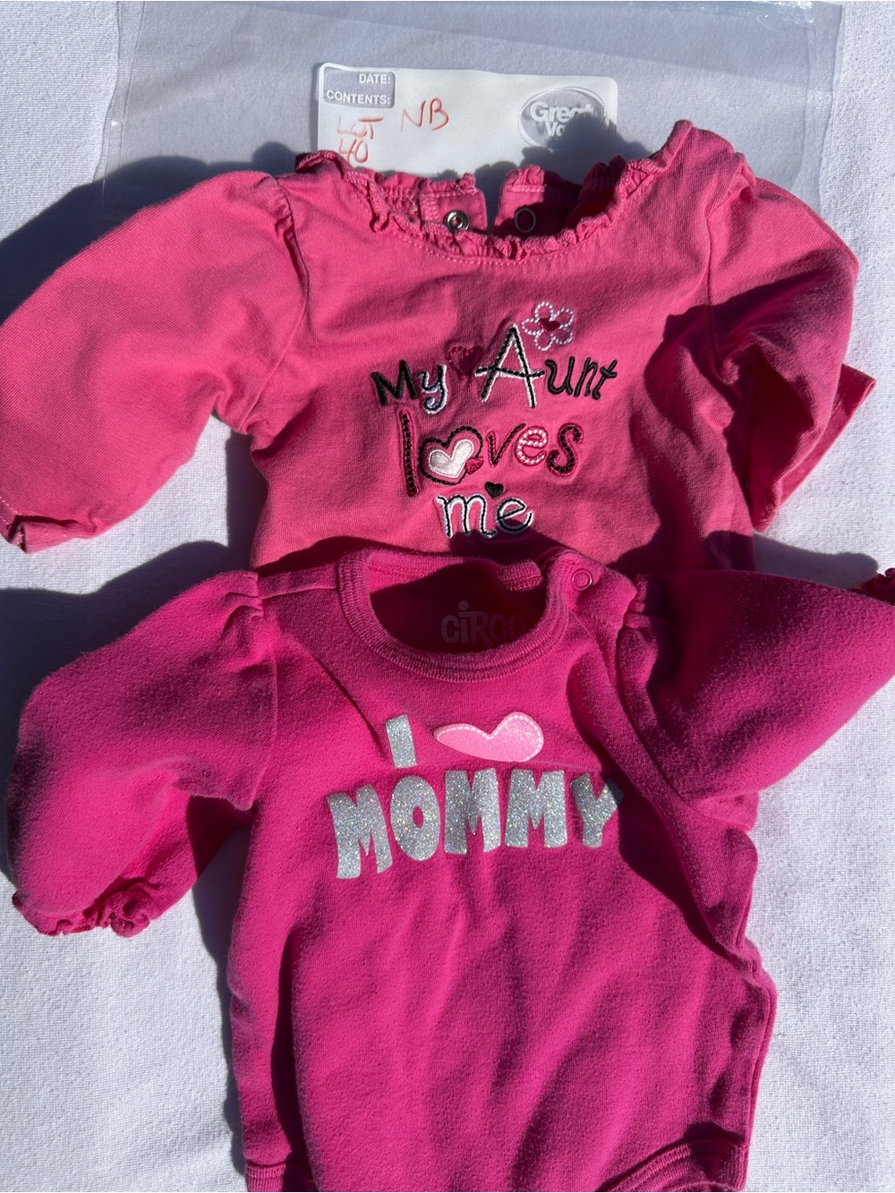 Circo Hot Pink & Bright Pink Baby Long-Sleeve Tees (40)
